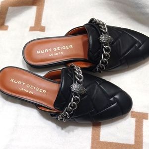 Kurt Geiger Chelsea quilted mules sz 37